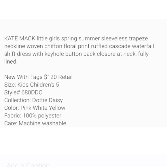 KATE MACK DAISY FLORAL RUFFLE CASCADE - Picture 9 of 9